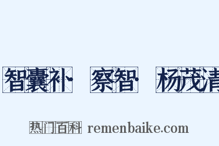 智囊补·察智·杨茂清是什么意思的图片